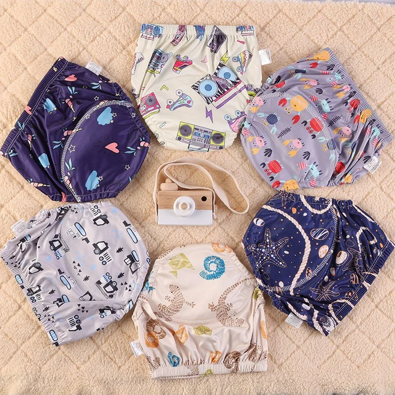 Reusable Baby Cotton Training Pants with Waterproof Layer – Toddler Cloth Diapers
