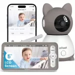 2K Baby Monitor with 5-Inch Screen, Night Vision, Two-Way Talk & Motion Alerts