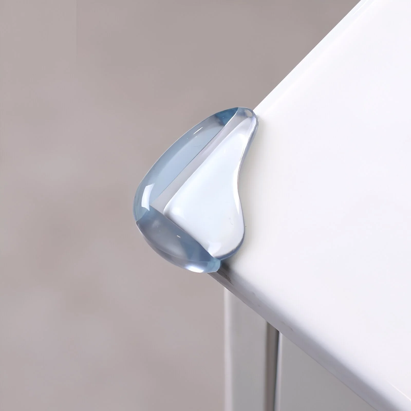 2pcs Water-Drop Silicone Table Corner Protectors - Transparent Safety Guards