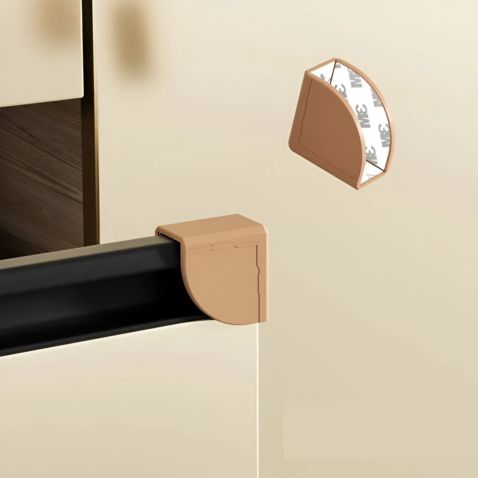 Silicone Corner Protector Pad for Cabinet Doors & Furniture Safety
