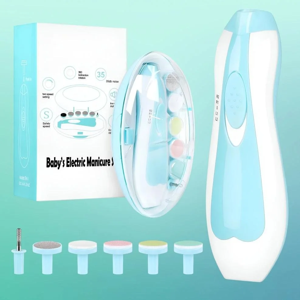 Electric Baby Nail Trimmer and Polisher – Gentle Nail Care Kit for Newborns & Kids