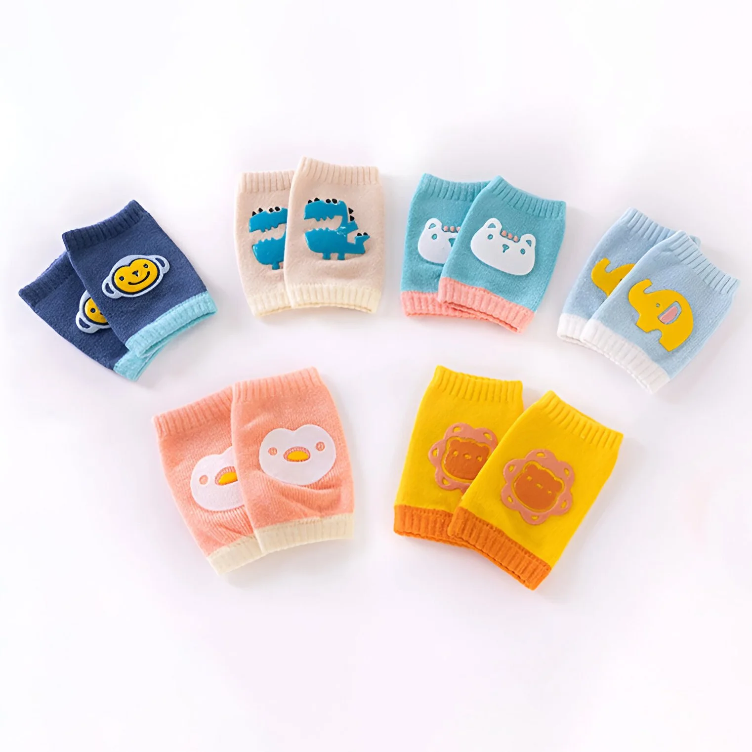 Soft Cotton Baby Knee Pads for Crawling – Non-Slip Safety Protection for Infants