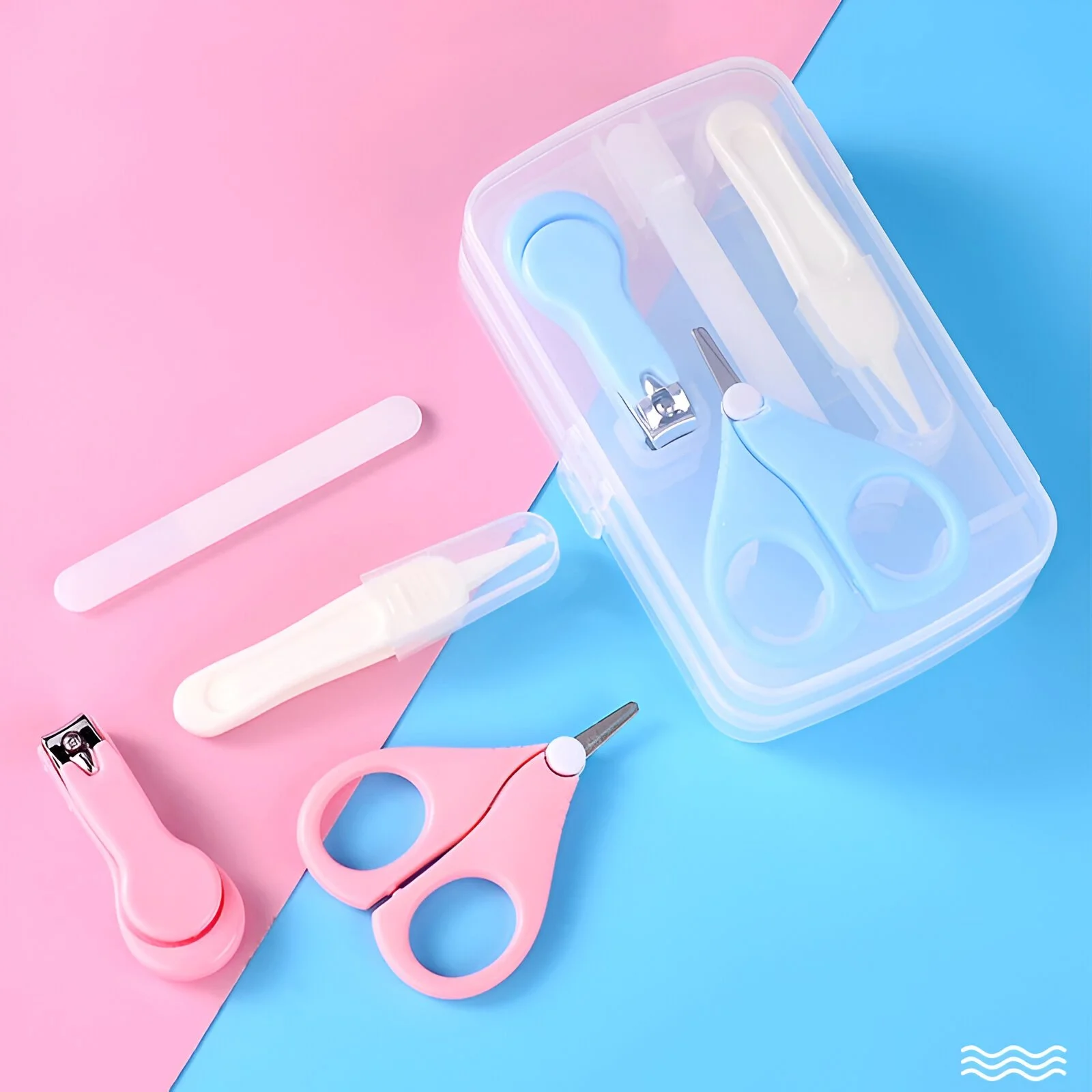 4pcs Baby Nail Care Kit with Storage Box – Safe Grooming Set for Infants