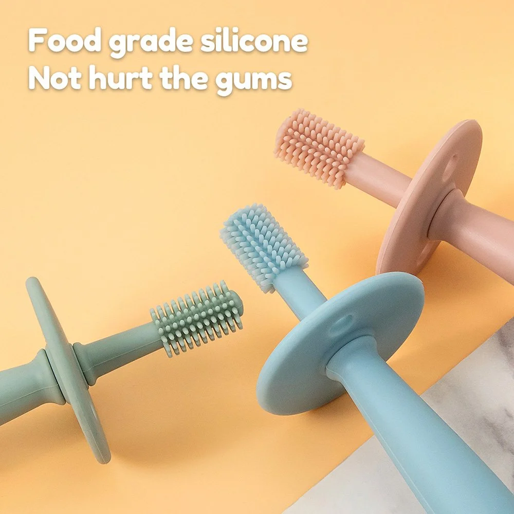360° Baby Silicone Training Toothbrush & Teether for Gentle Oral Care