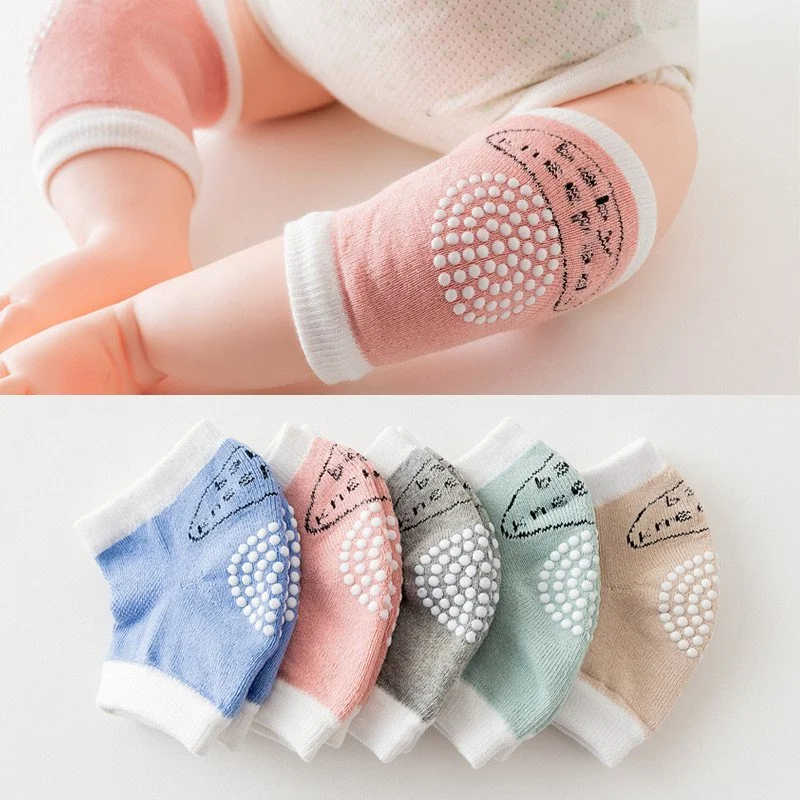 Breathable Cotton Baby Knee Pads for Crawling Protection