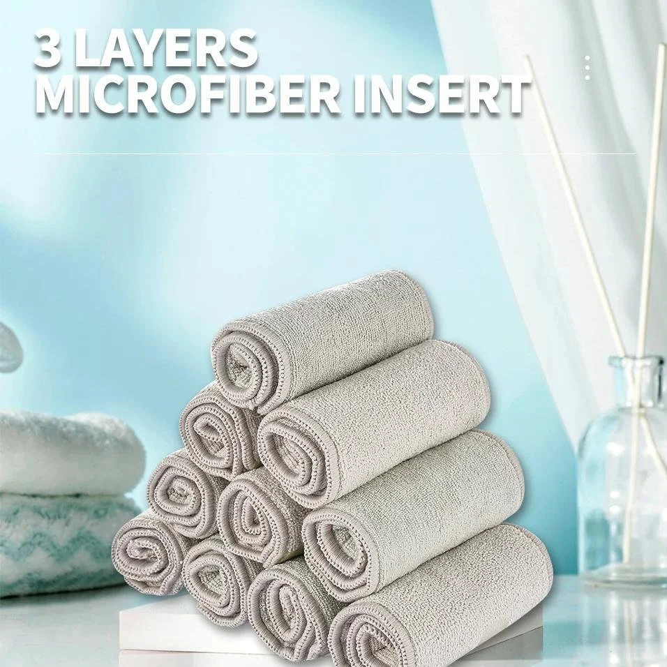 Super Absorbent 3-Layer Microfiber Diaper Inserts