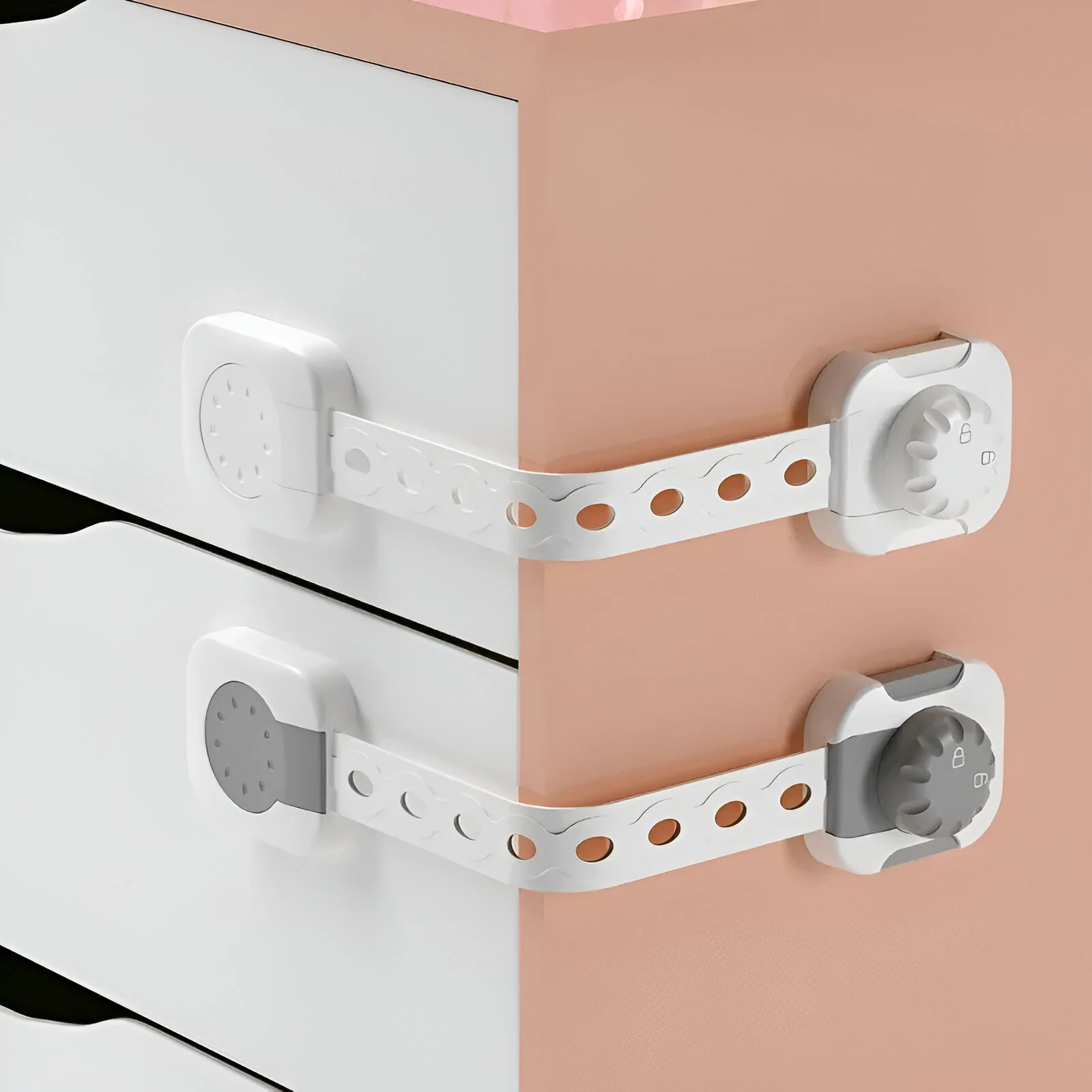 Adjustable Child Safety Locks for Cabinets, Drawers & Appliances