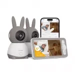 2K Baby Monitor with 5" Display, 360° PTZ Camera & Smart Motion Alerts