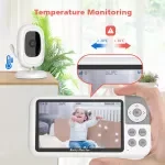 5-Inch HD Baby Monitor with 3X Zoom, Two-Way Audio & Night Vision