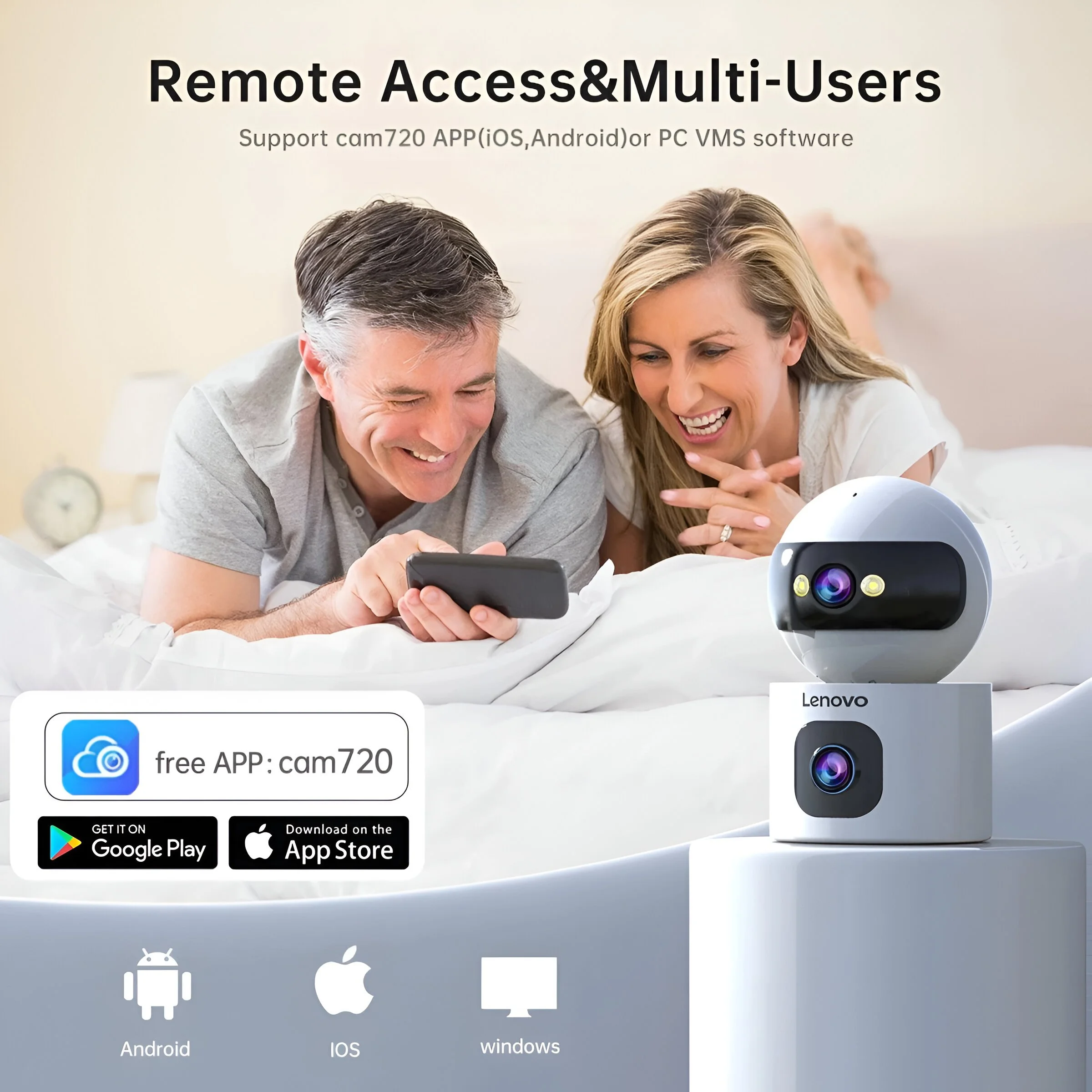 4K Dual-Lens Smart WiFi Home Security Camera with Auto Tracking
