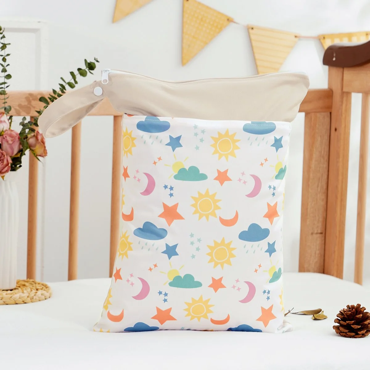 Waterproof Wet Dry Diaper Bag with Large Multi-Purpose Storage