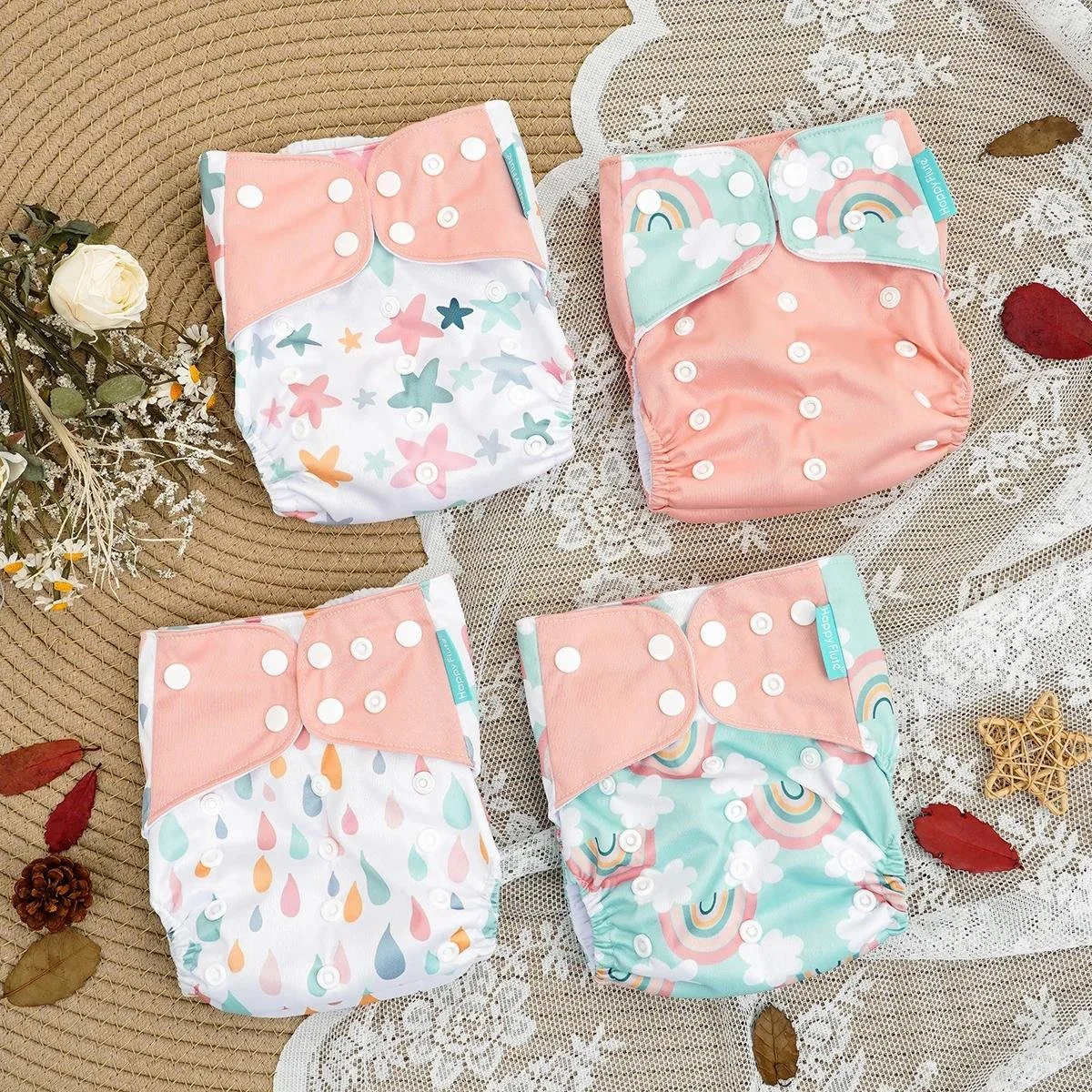 Eco-Friendly Reusable Cloth Diapers Set