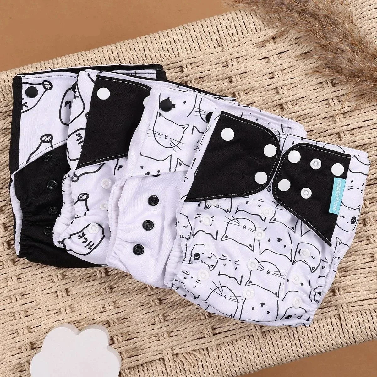 Adjustable Washable Pocket Diaper Set
