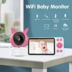5" Smart WiFi Baby Monitor Camera with HD Video, Motion & Sound Detection