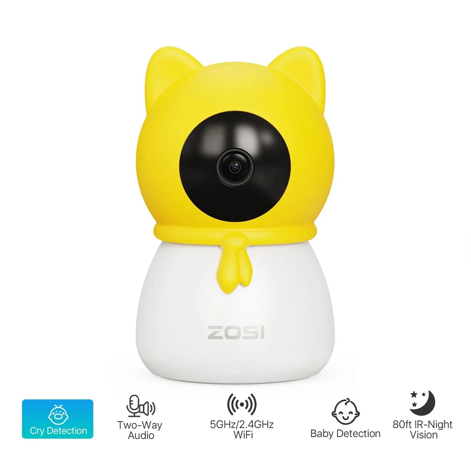 2.5K 4MP Wireless PT Indoor Security Camera with Cry Detection & Virtual Fence