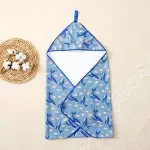 Soft Hooded Baby Bath Towel 31x31in Microfiber for Toddlers