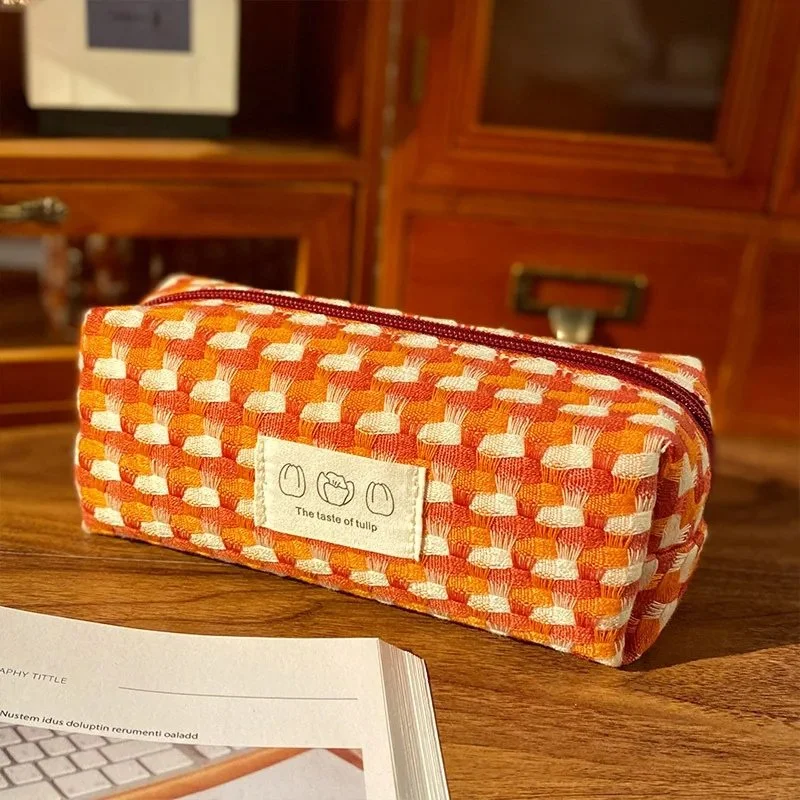 Large Capacity Woven Pencil Case