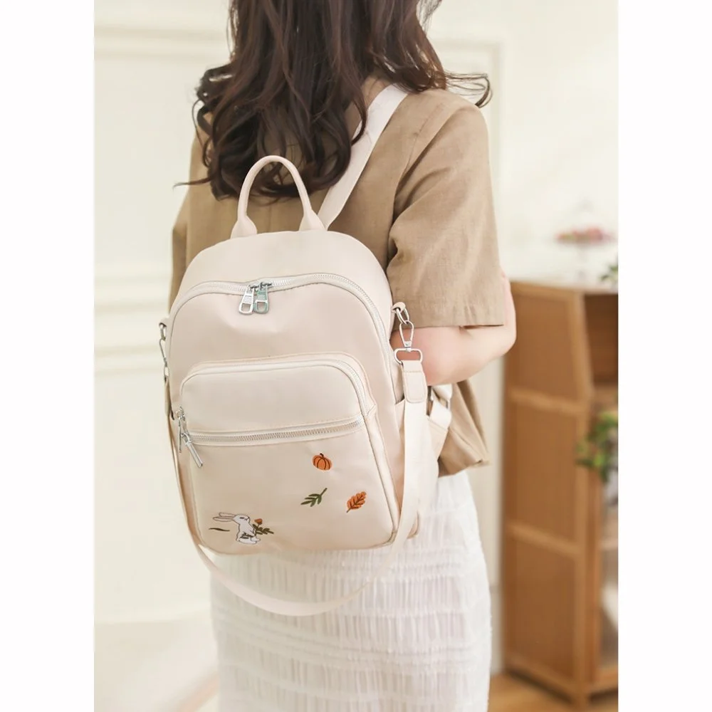 Stylish Women's Anti-Theft Backpack with Embroidery