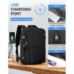 Expandable Business Travel Backpack with Anti-Theft Laptop Compartment
