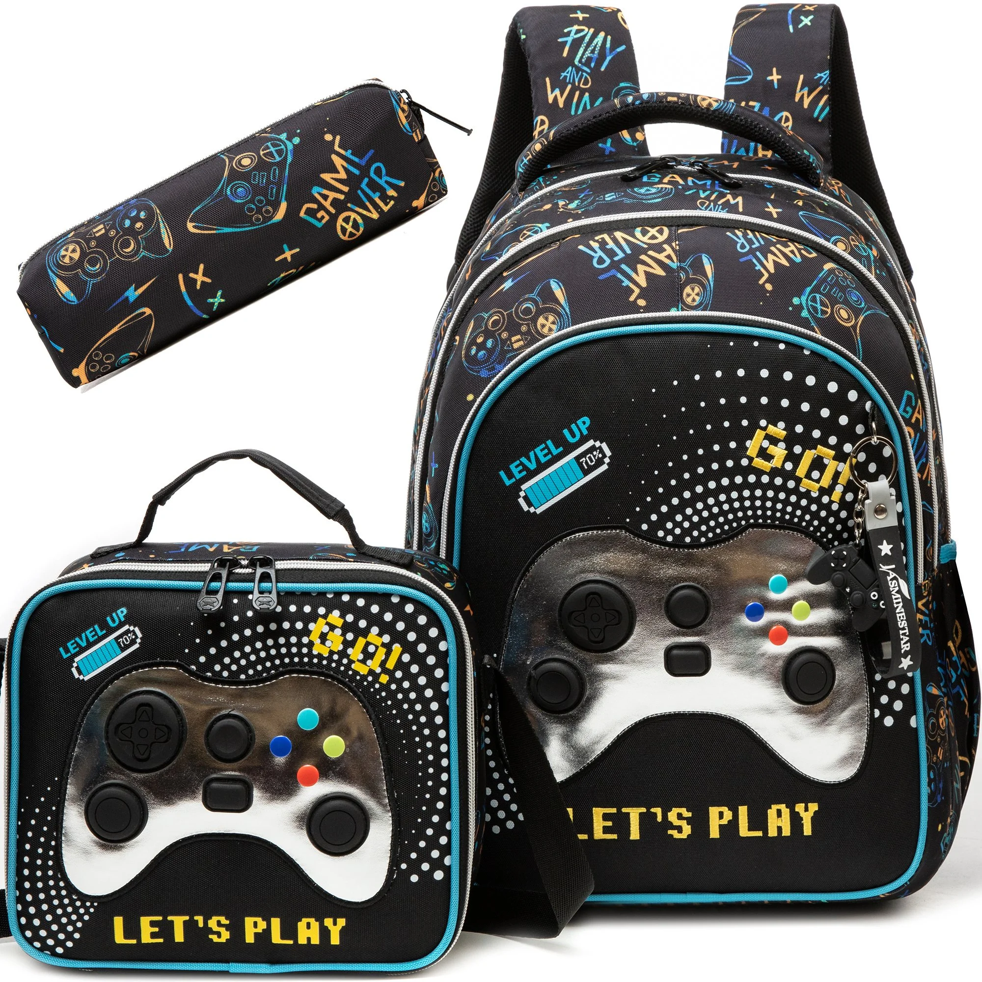 Lightweight Boys Backpack Set with Lunch Bag & Pencil Case