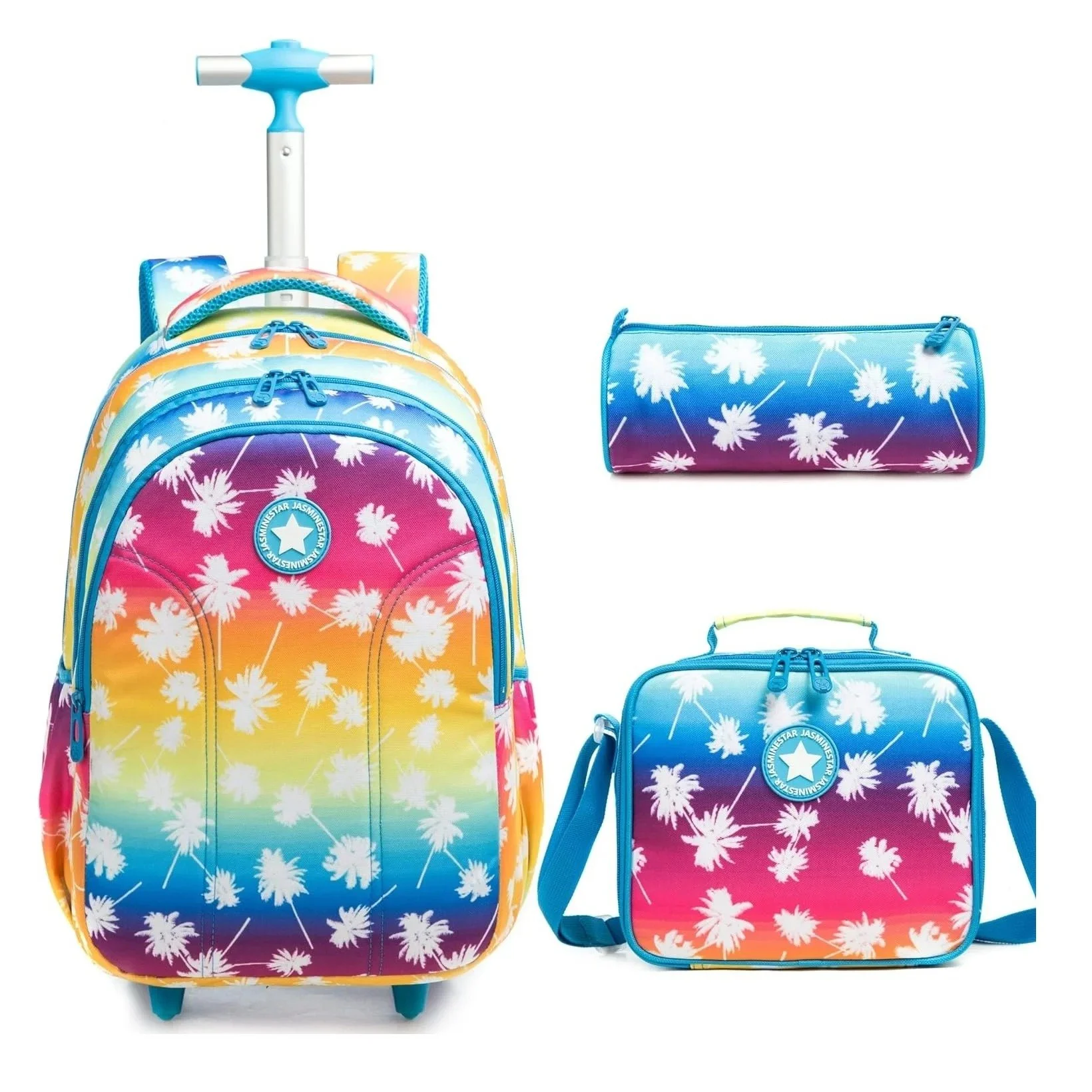 Rolling Kids Backpack Set with Lunch Bag & Pencil Case