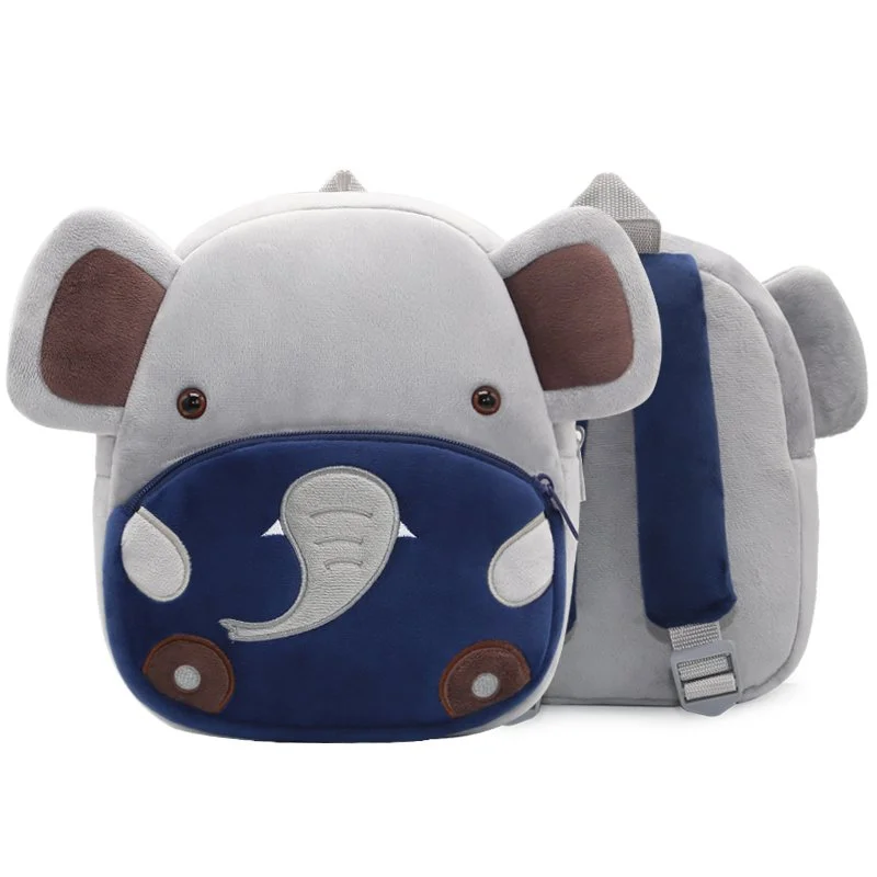 Adorable Elephant Plush Backpack for Toddlers – Cute Kids Kindergarten School Bag