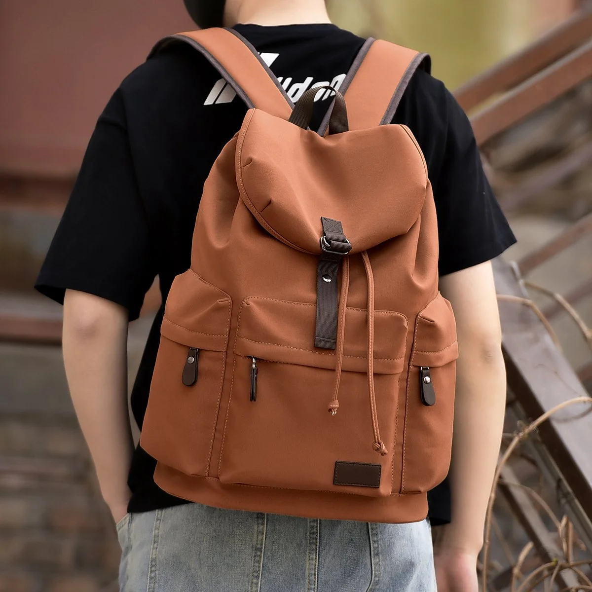 Retro Canvas Backpack – Spacious Travel Bag with Multiple Pockets
