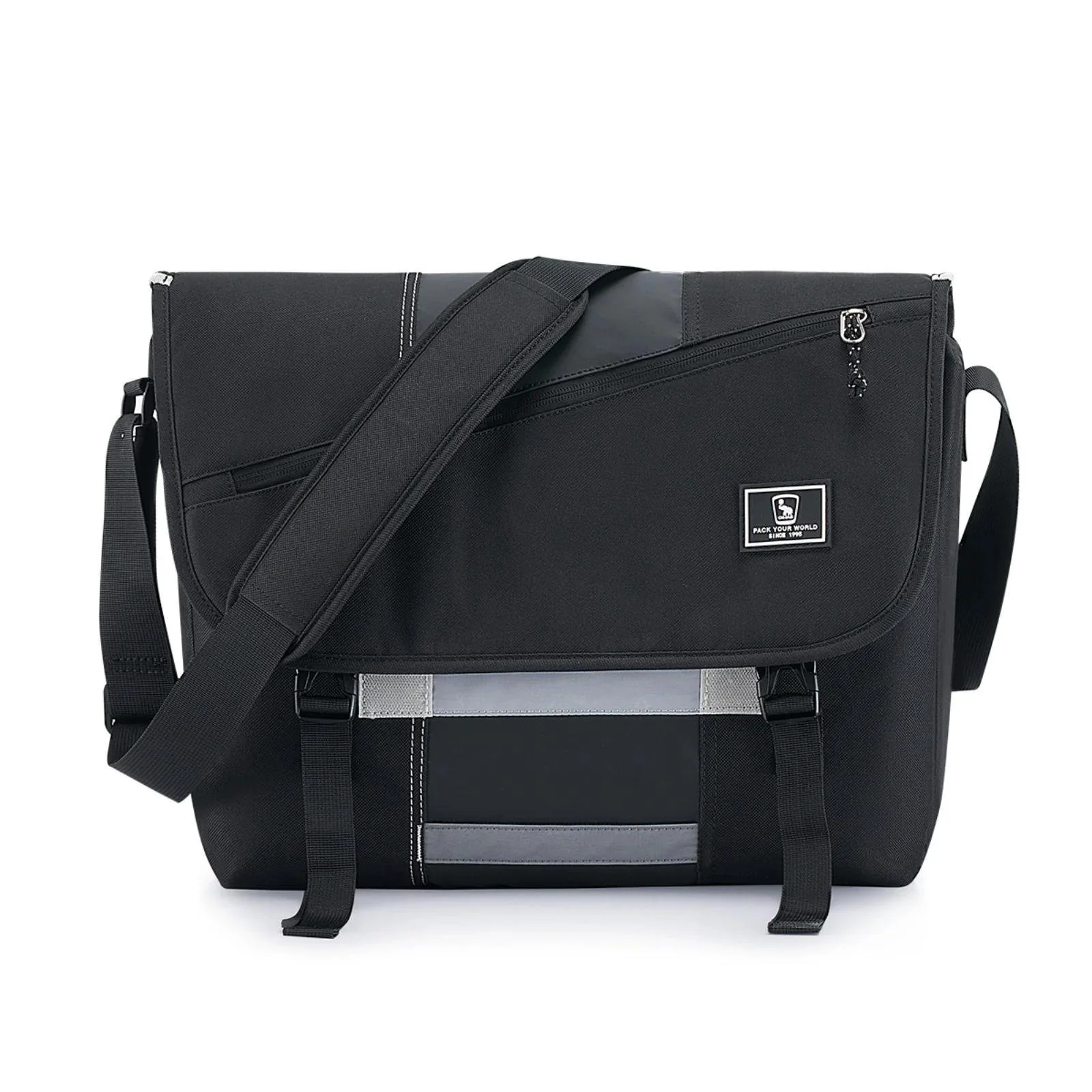 17-Inch Stylish Messenger Bag - Versatile Laptop Shoulder Bag