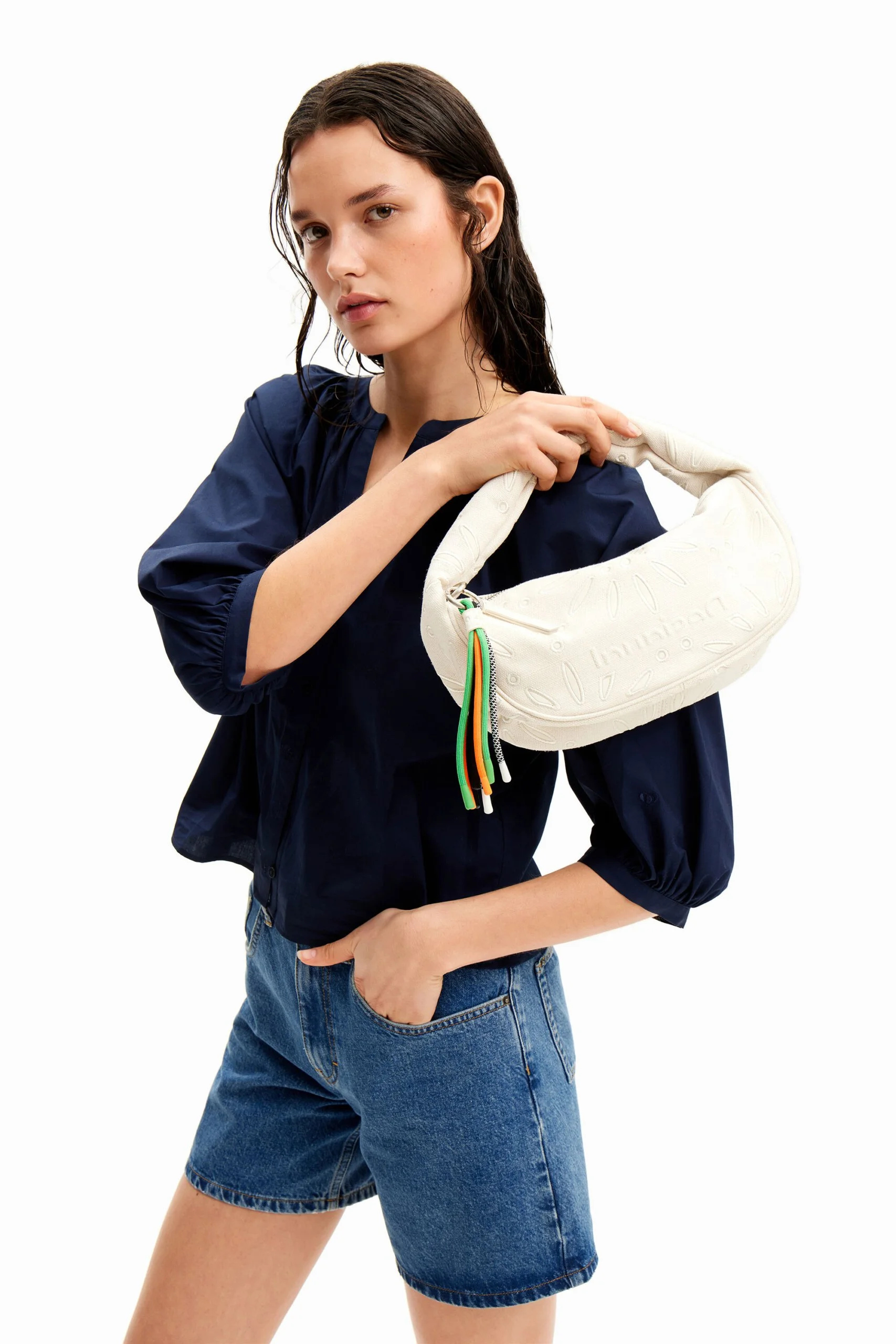 Desigual Women’s White Handbag with Shoulder Strap