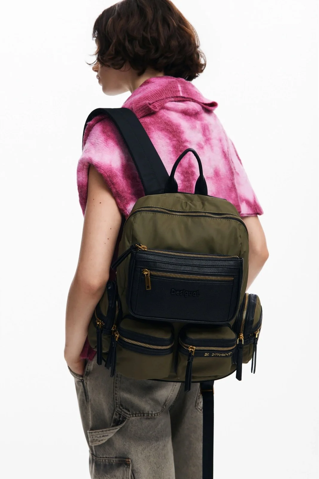 Desigual Women's Green Rucksack Bag