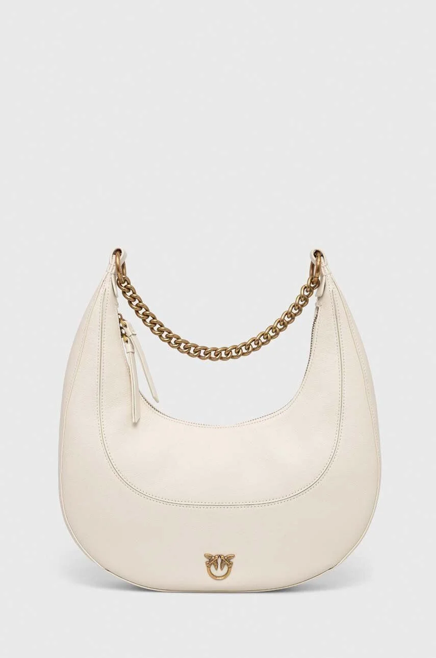 PINKO Women's White Leather Shoulder Bag