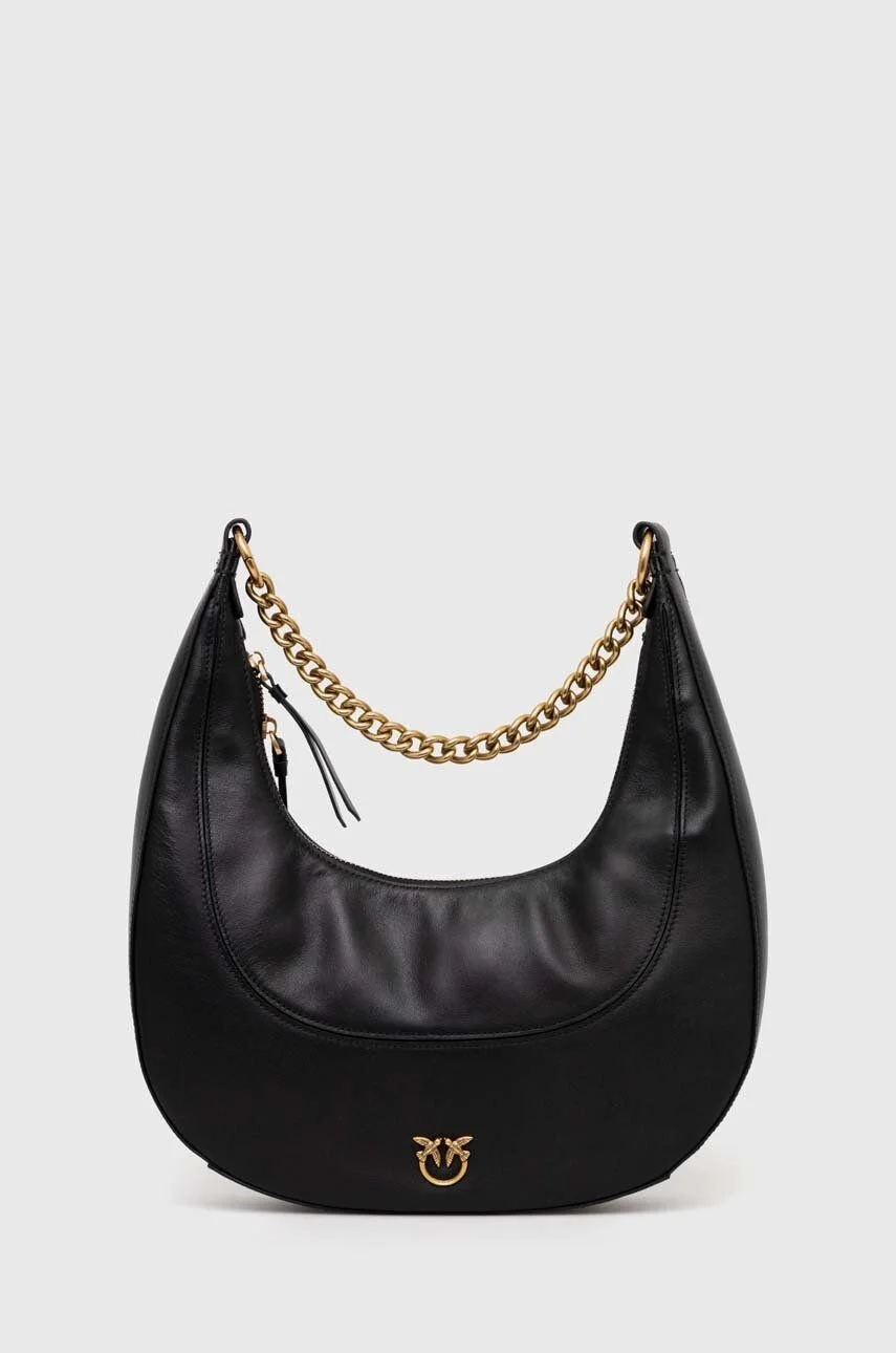 Pinko Women's Black Leather Shoulder Bag