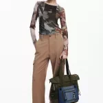 Desigual Women’s Green Handbag with Zip Closure