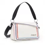 Desigual Women’s White Coloured Handbag with Clip Fastening