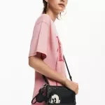 Desigual Women’s Black Printed Bag with Zip Pockets