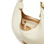 Pinko Women's White Leather Zip Closure Bag