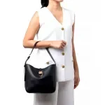 Michael Kors Women’s Black Handbag with Automatic Button Closure