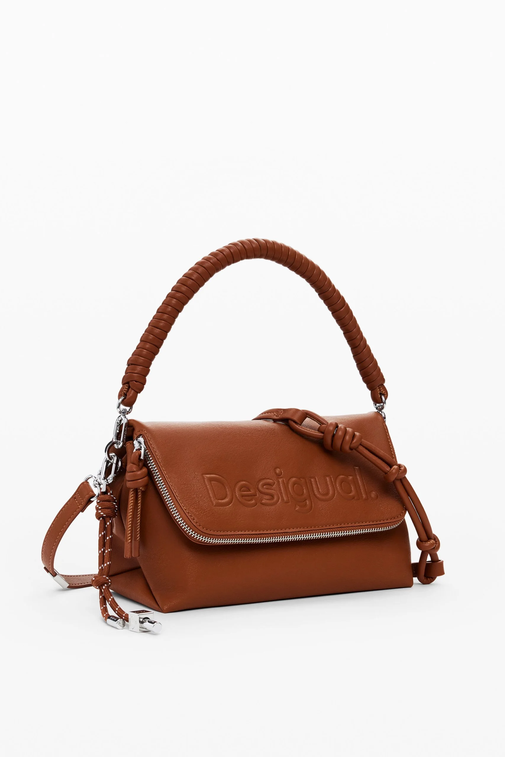Desigual Women’s Brown/Black Handbag with Zip Closure