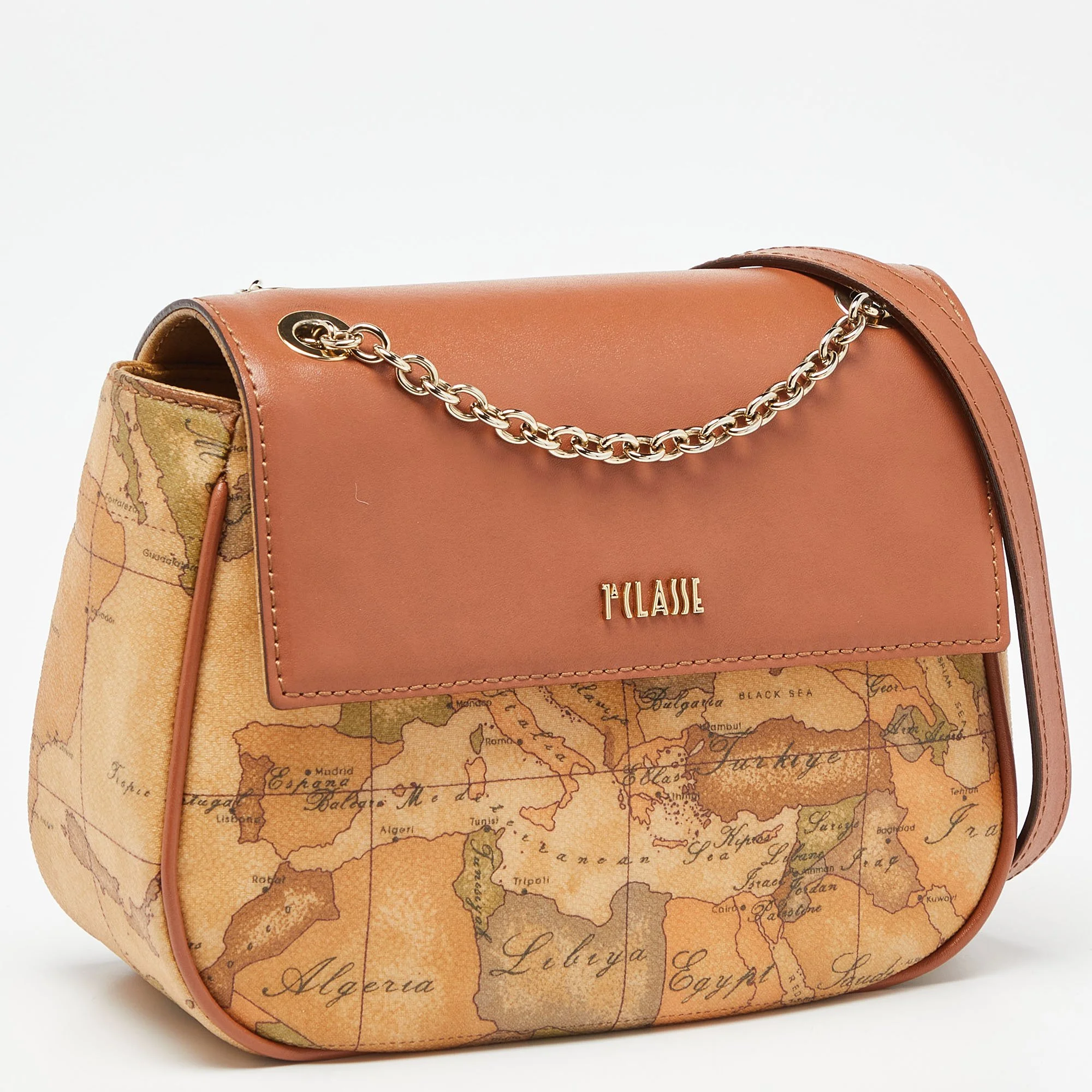 Alviero Martini Prima Classe Women’s Beige Leather Bag with Zip