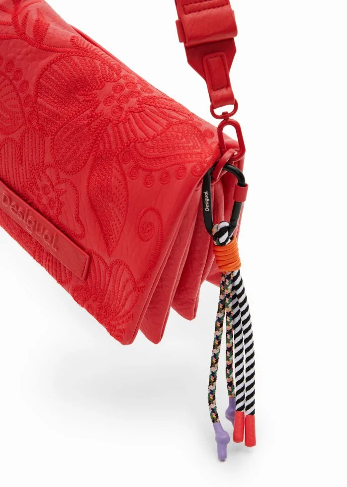 Desigual Adjustable Shoulder Bag with Multiple Compartments and Stylish Details