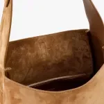 Saint Laurent Leather Le 5 à 7 Suede Shoulder Bag with Gold Logo
