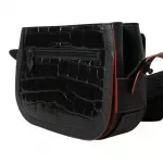 BALENCIAGA Women’s Black Crocodile Leather Camera Bag