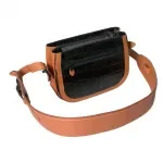 Balenciaga Black & Brown Crocodile Leather Shoulder Camera Bag