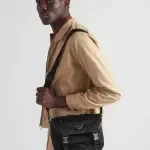 Prada Pattina Buckled Shoulder Bag