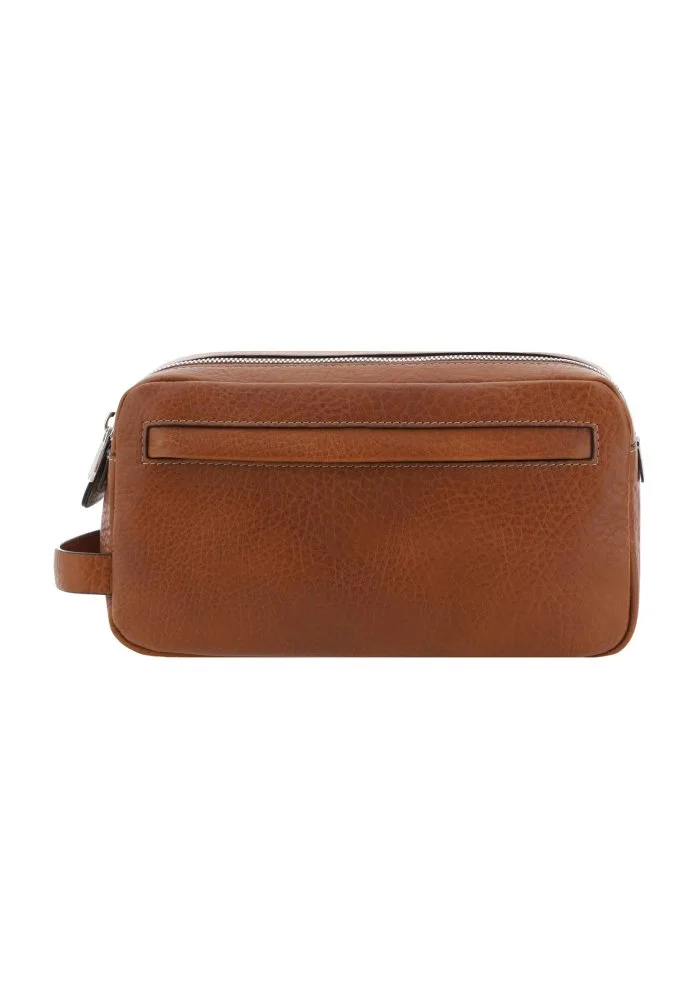 Brunello Cucinelli Leather Beauty Case with Double Zipper
