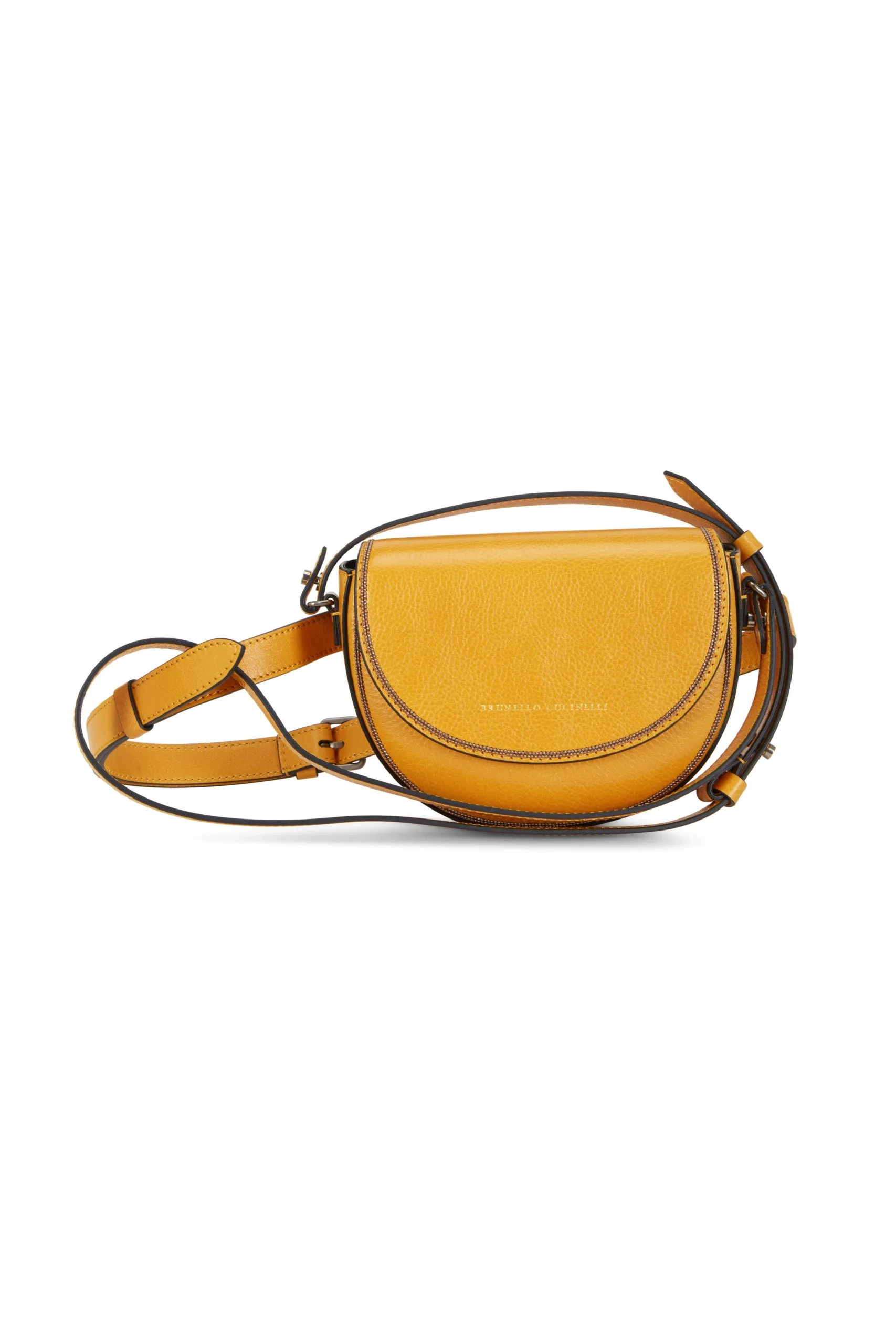 Brunello Cucinelli Leather Mini Sling & Waist Bag in Light Brown