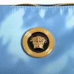 Versace Portuna Medusa Tote Handbag - Stylish Cornflower Blue