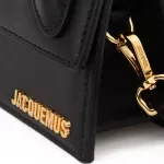 Jacquemus Le Chiquito Long Black Leather Handbag