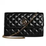 Versace Black Crossbody Bag with Adjustable Strap and Logo Hardware