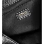 Versace Black Crossbody Bag with Adjustable Strap and Logo Hardware